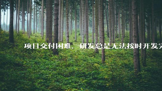 项目交付困难，研发总是无法按时开发完成怎么办？